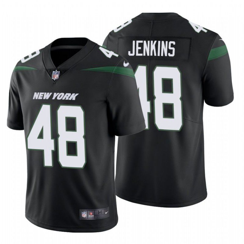 Men New York Jets #48 Jordan Jenkins Nike Stealth Black Vapor Limited NFL Jersey